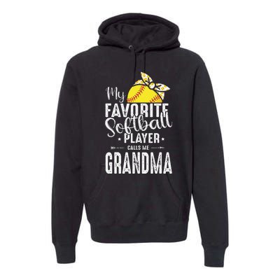 My Favorite Softball Player Calls Me Grandma Premium Hoodie