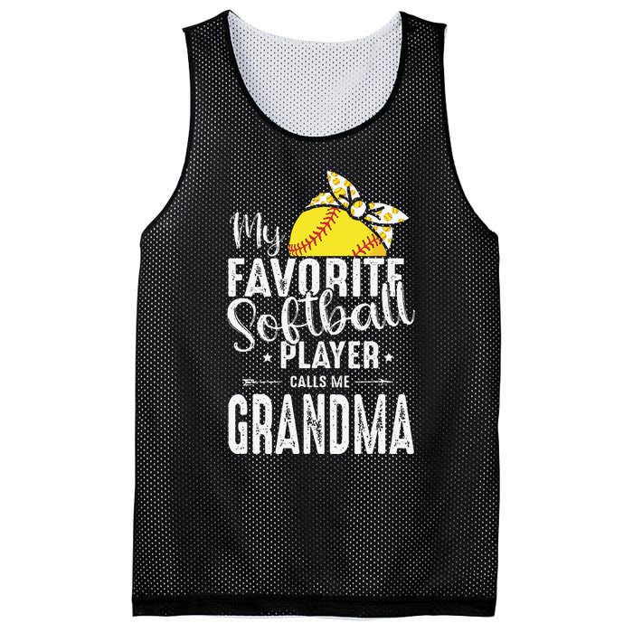 My Favorite Softball Player Calls Me Grandma Mesh Reversible Basketball Jersey Tank