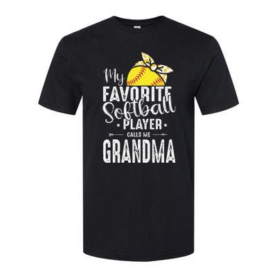 My Favorite Softball Player Calls Me Grandma Softstyle CVC T-Shirt