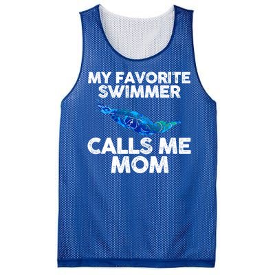 My Favorite Swimmer Calls Me Mom Cute Gift Mesh Reversible Basketball Jersey Tank