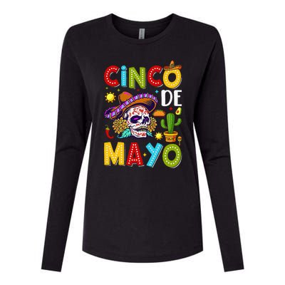 Mexican Fiesta Squad 5 De Mayo For Mexican Womens Cotton Relaxed Long Sleeve T-Shirt