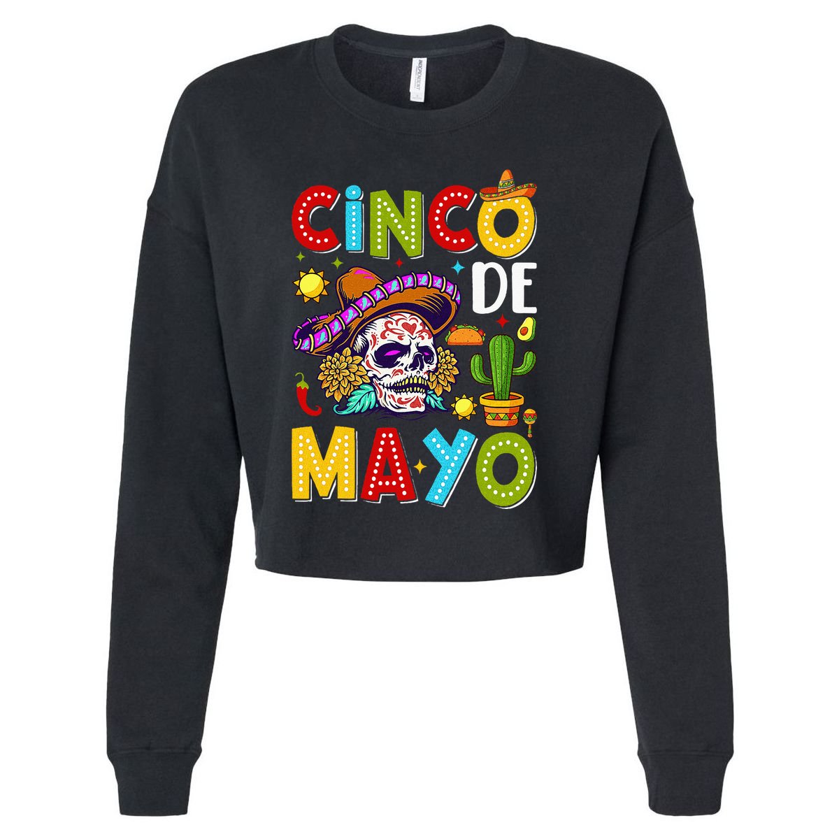 Mexican Fiesta Squad 5 De Mayo For Mexican Cropped Pullover Crew