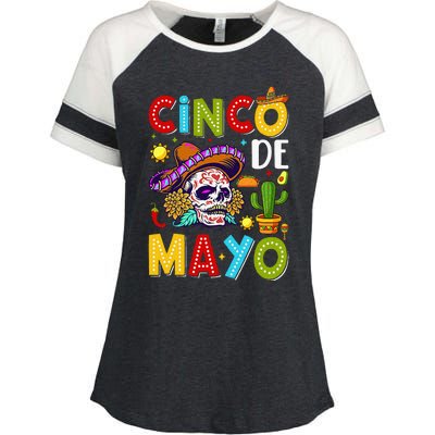 Mexican Fiesta Squad 5 De Mayo For Mexican Enza Ladies Jersey Colorblock Tee