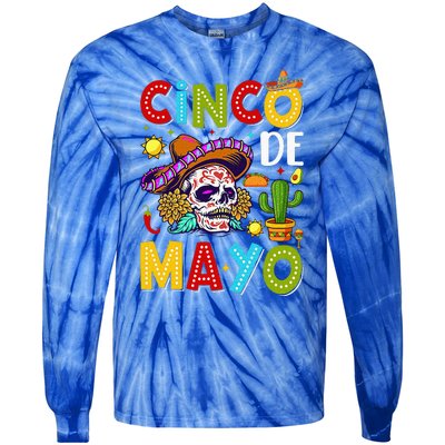 Mexican Fiesta Squad 5 De Mayo For Mexican Tie-Dye Long Sleeve Shirt