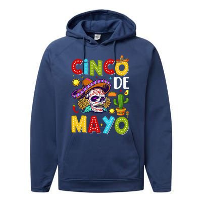 Mexican Fiesta Squad 5 De Mayo For Mexican Performance Fleece Hoodie