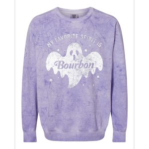 My Favorite Spirit Is Bourbon Funny Boo Ghost Halloween Colorblast Crewneck Sweatshirt