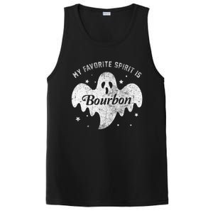 My Favorite Spirit Is Bourbon Funny Boo Ghost Halloween PosiCharge Competitor Tank