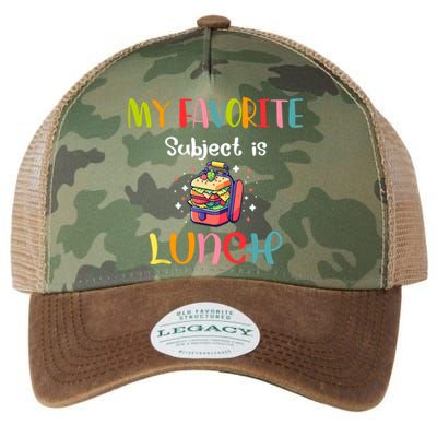 My Favorite Subject Is Lunch Lady Cafeteria Crew Retro Legacy Tie Dye Trucker Hat