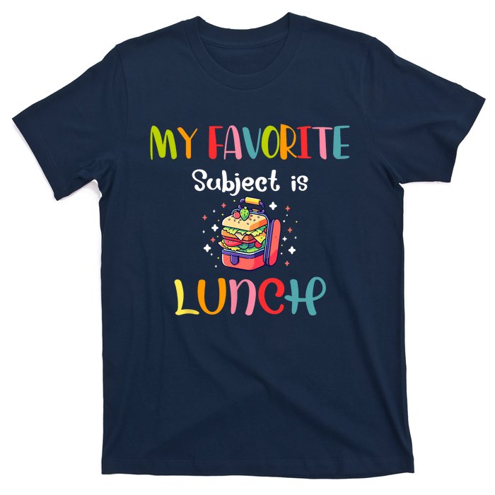 My Favorite Subject Is Lunch Lady Cafeteria Crew Retro T-Shirt