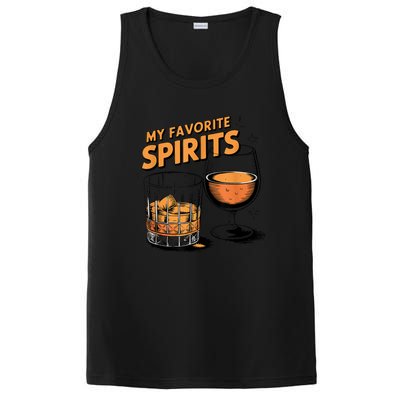 My Favorite Spirits Funny Whiskey Rum Drinking Lover PosiCharge Competitor Tank