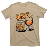 My Favorite Spirits Funny Whiskey Rum Drinking Lover T-Shirt