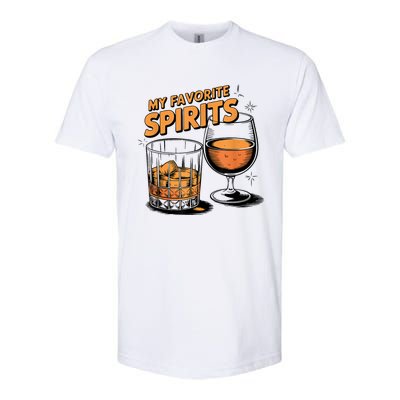 My Favorite Spirits Funny Whiskey Rum Drinking Lover Softstyle CVC T-Shirt