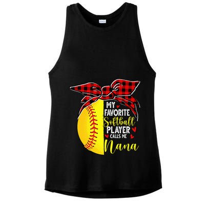 My Favorite Softball Player Calls Me Nana Ladies PosiCharge Tri-Blend Wicking Tank