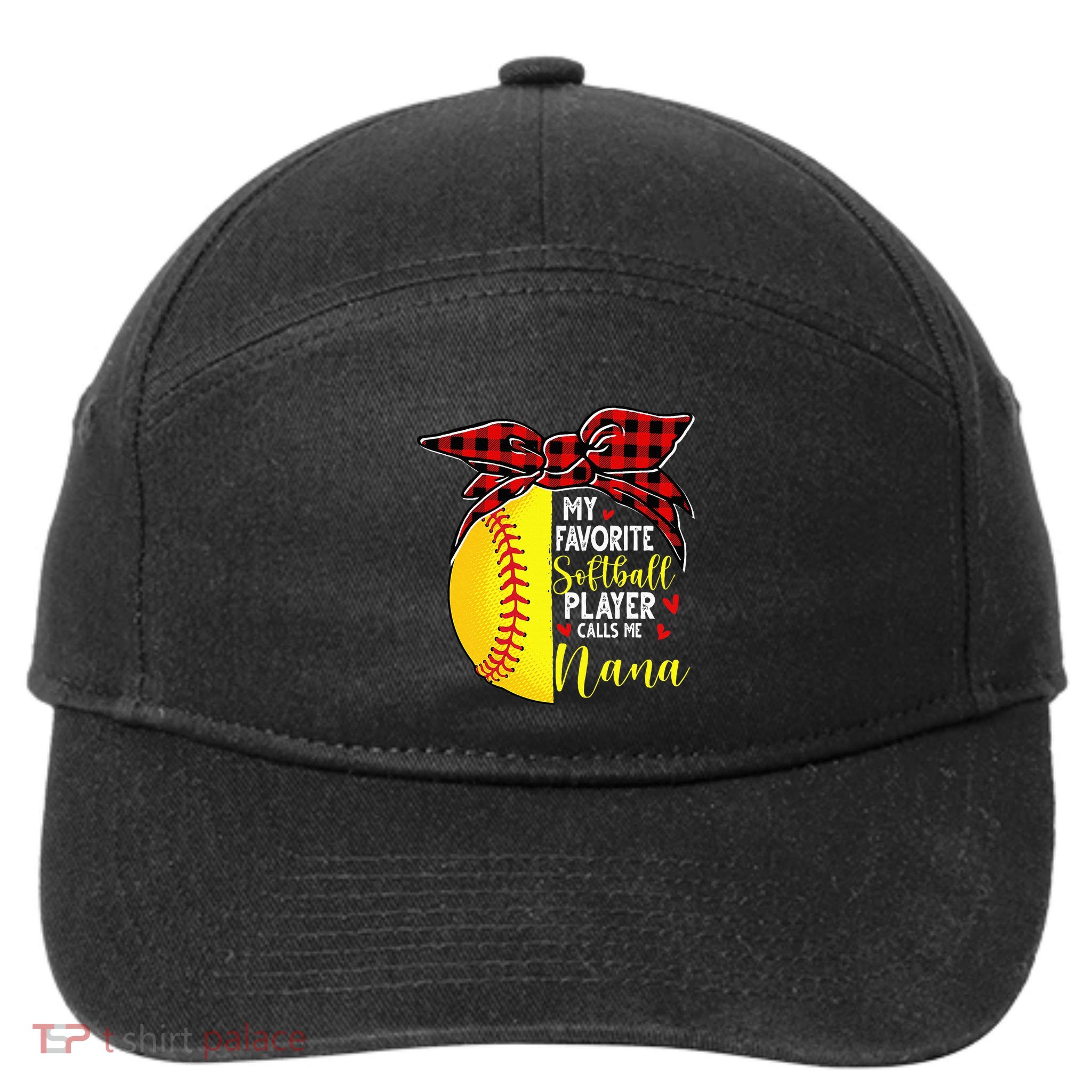My Favorite Softball Player Calls Me Nana 7-Panel Snapback Hat