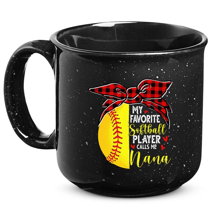 My Favorite Softball Player Calls Me Nana 15oz Campfire Ceramic Mug