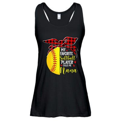 My Favorite Softball Player Calls Me Nana Ladies Essential Flowy Tank