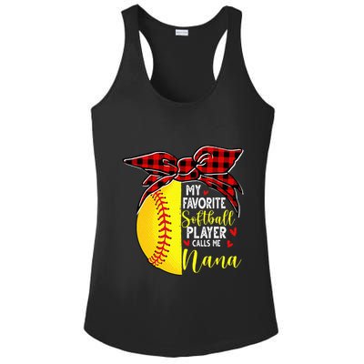My Favorite Softball Player Calls Me Nana Ladies PosiCharge Competitor Racerback Tank