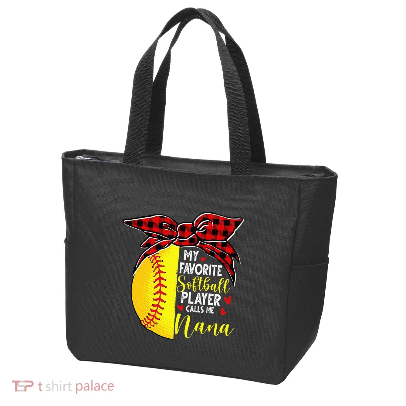 My Favorite Softball Player Calls Me Nana Zip Tote Bag