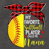 My Favorite Softball Player Calls Me Nana Vector Backpack