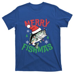 Merry Fishmas Santa Christmas Bass Fishing Fisher Gift T-Shirt