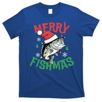 Merry Fishmas Santa Christmas Bass Fishing Fisher Gift T-Shirt