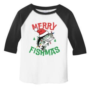 Merry Fishmas Santa Christmas Bass Fishing Fisher Gift Toddler Fine Jersey T-Shirt