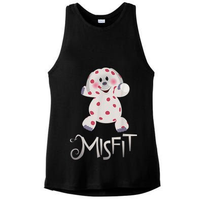 Mis Fit Spotted Elephant Ru Dolph Red Retro Nosed Christmas Ladies PosiCharge Tri-Blend Wicking Tank