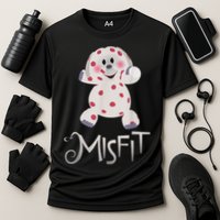 Mis Fit Spotted Elephant Ru Dolph Red Retro Nosed Christmas Cooling Performance Crew T-Shirt