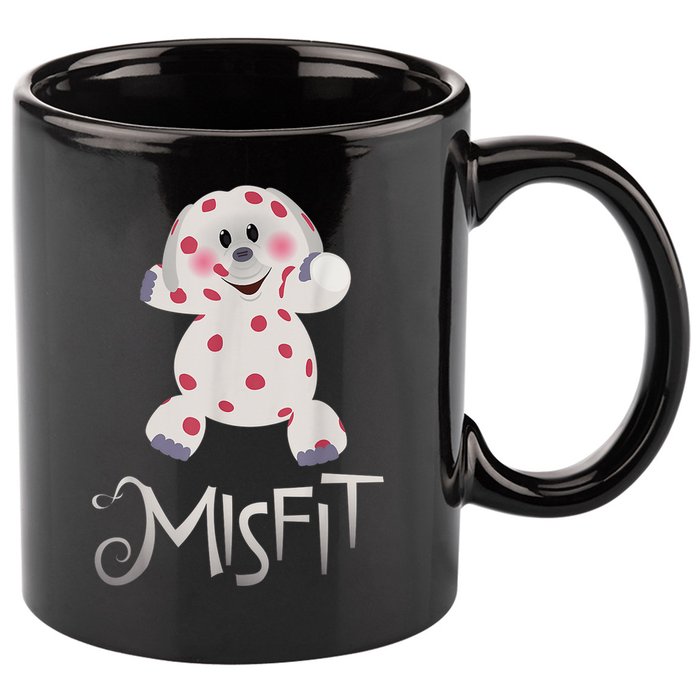 Mis Fit Spotted Elephant Ru Dolph Red Retro Nosed Christmas 11oz C Handle Ceramic Mug