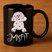 Mis Fit Spotted Elephant Ru Dolph Red Retro Nosed Christmas 11oz C Handle Ceramic Mug