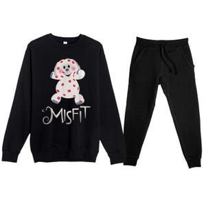 Mis Fit Spotted Elephant Ru Dolph Red Retro Nosed Christmas Premium Crewneck Sweatsuit Set