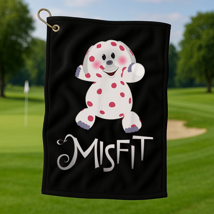 Mis Fit Spotted Elephant Ru Dolph Red Retro Nosed Christmas Golf Towel