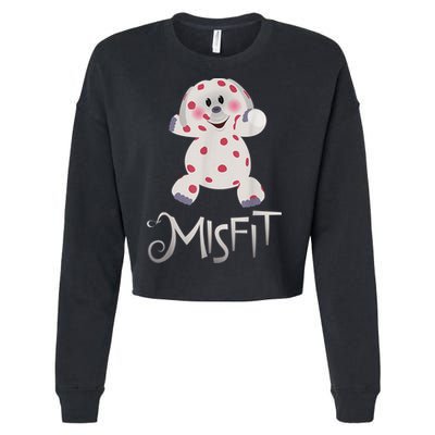 Mis Fit Spotted Elephant Ru Dolph Red Retro Nosed Christmas Cropped Pullover Crew