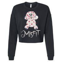 Mis Fit Spotted Elephant Ru Dolph Red Retro Nosed Christmas Cropped Pullover Crew