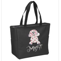 Mis Fit Spotted Elephant Ru Dolph Red Retro Nosed Christmas Zip Tote Bag