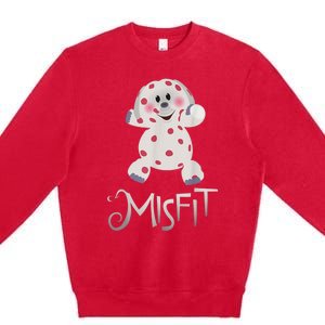 Mis Fit Spotted Elephant Ru Dolph Red Retro Nosed Christmas Premium Crewneck Sweatshirt