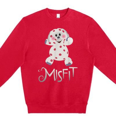 Mis Fit Spotted Elephant Ru Dolph Red Retro Nosed Christmas Premium Crewneck Sweatshirt