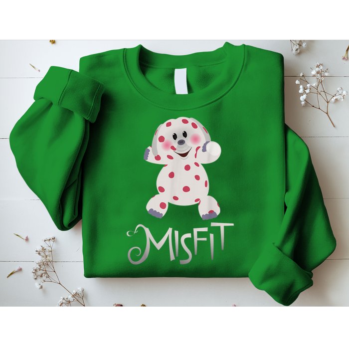 Mis Fit Spotted Elephant Ru Dolph Red Retro Nosed Christmas Sweatshirt