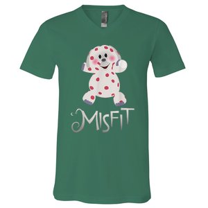 Mis Fit Spotted Elephant Ru Dolph Red Retro Nosed Christmas V-Neck T-Shirt