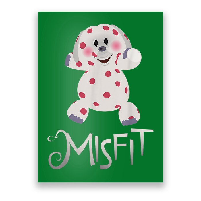 Mis Fit Spotted Elephant Ru Dolph Red Retro Nosed Christmas Poster
