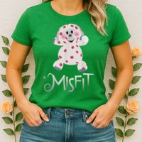 Mis Fit Spotted Elephant Ru Dolph Red Retro Nosed Christmas Womens T-Shirt