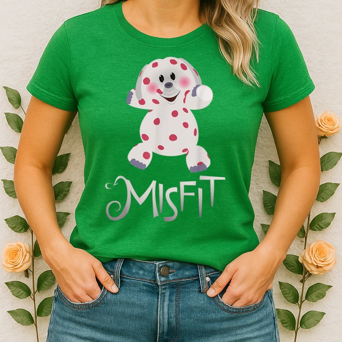 Mis Fit Spotted Elephant Ru Dolph Red Retro Nosed Christmas Womens T-Shirt