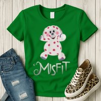 Mis Fit Spotted Elephant Ru Dolph Red Retro Nosed Christmas Womens T-Shirt