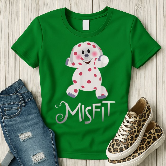 Mis Fit Spotted Elephant Ru Dolph Red Retro Nosed Christmas Womens T-Shirt