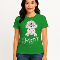 Mis Fit Spotted Elephant Ru Dolph Red Retro Nosed Christmas Womens T-Shirt