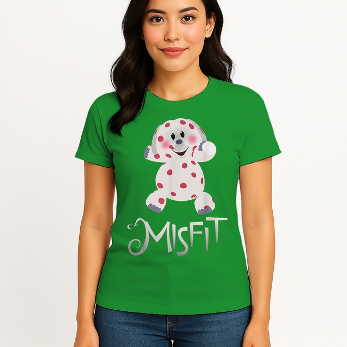 Mis Fit Spotted Elephant Ru Dolph Red Retro Nosed Christmas Womens T-Shirt