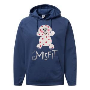 Mis Fit Spotted Elephant Ru Dolph Red Retro Nosed Christmas Performance Fleece Hoodie