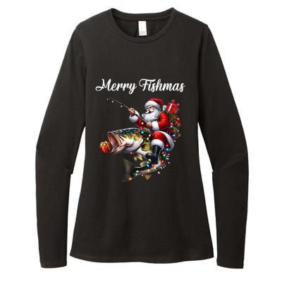 Merry Fishmas Santa Christmas Fisher Great Gift Womens CVC Long Sleeve Shirt