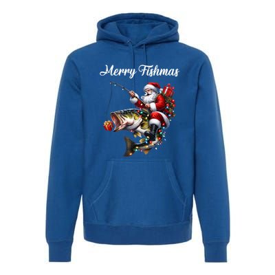 Merry Fishmas Santa Christmas Fisher Great Gift Premium Hoodie