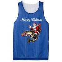 Merry Fishmas Santa Christmas Fisher Great Gift Mesh Reversible Basketball Jersey Tank